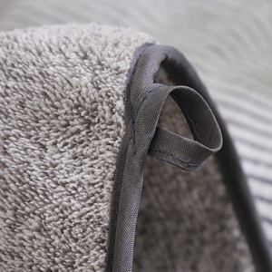 Ensemble de serviettes de bain pour homme Chuhui, gris rayé, en microfibre corail, séchage rapide, antibactérien, pour usage domestique - Product Image 3