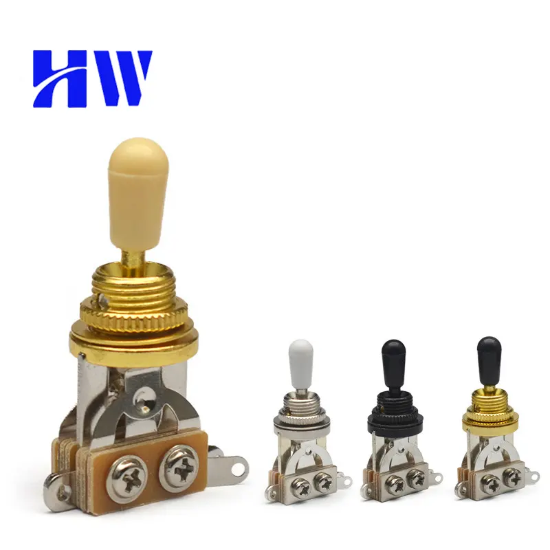 Wholesale 3 Way Pickup Selector LP Guitar Toggle Switch With White/Black/Yellow Tip For Electric Guitar