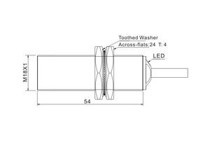 Sensor Inductivo Akusense Serie TLF18, Reflexivo, de Acero Inoxidable, Montaje Empotrado, Detección de 8 mm, NPN, 10-30V, Proximidad - Product Image 5