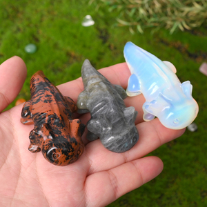 Wholesale Stone <b>Animal</b> <b>Crystal</b> Carvings Natural Healing Quartz Gemstones Salamander <b>Crystal</b> Carvings for Decoration - Product Image 1