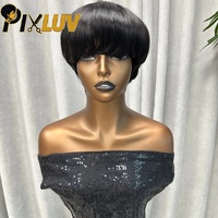 Heißer Verkauf: Chioma Echthaarperücken – Kurze, lockige Echthaarperücke, kleberlose Pixie-Cut-Perücke, Großhandel, Rohhaar