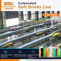 Ligne de production complète clé en main de boissons gazeuses 16000 BPH, machine entièrement automatisée pour boissons gazeuses avec injection de CO2