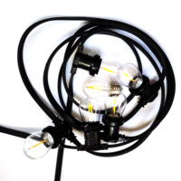 Ampoule à filament LED S14 décorative, culot E26/E27, AC100-230V, pour éclairage extérieur et intérieur, matériau PC ST45, dimmable