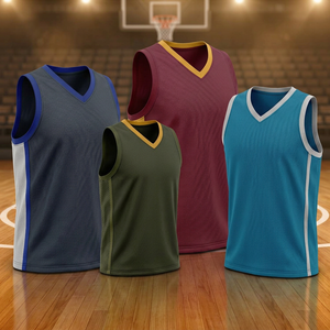 Camiseta de Baloncesto Sublimada sin Mangas, Hecha de Poliéster Transpirable, Uniforme de Baloncesto Reversible para Hombre, Servicio OEM - Product Image 1