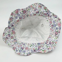 Venta al por mayor encantador algodón impresión cubo sombrero tulipán sombrero para bebé impresión Digital flor personaje popelina Mujer 100% algodón