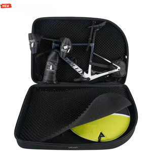 Estuche de Viaje para Bicicleta, Caja de Transporte Rígida de EVA para Bicicleta de Montaña y Carretera, con Protección para Manillar sin Desmontar y Varios Herramientas de Protección, Bolsa para Bicicleta - Product Image 3