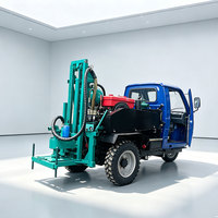 Foreuse hydraulique diesel 25 CV montée sur tricycle pour puits d'eau, profondeur 150 m, compacte pour l'irrigation par forage