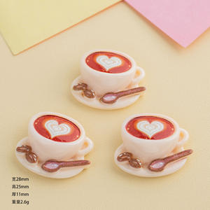Cute Cartoon Kawaii Resin Coffee Cabochon <b>Charms</b> Wholesale for Jewelry Making DIY Hair Pin Phone Case <b>Slime</b> Craft Toys - Product Image 2