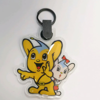 Conception personnalisée LED Keycap Fidget Keychain Keyboard Click Fidget Kawaii Keychain pour porte-clés en plastique