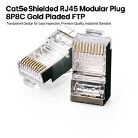 Connecteur RJ45 Cat5e Rg45 en métal 8 broches, connecteur Ethernet RJ45, connecteur modulaire CAT5 pour câble Cat5e