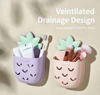 Nouveauté : Porte-stylo mignon en forme d'ananas avec trous ventilés pour la chambre à coucher, la coiffeuse, le rangement des pinceaux de maquillage et des fournitures de bureau