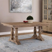 Table de salle à manger moderne en bois massif style ferme, mobilier d'hôtel haut de gamme pour mariages, banquets, événements et utilisation en extérieur/salon - Offre Spéciale