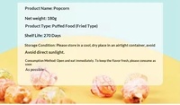 180g Fabriek - Vers Popcorn: Een Lekkere Keuze voor Snackliefhebbers - Karamel, Regenboogfruit, Roomsmaken