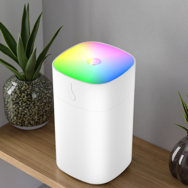 USB Portable 400 Ml Ultrasonic Light Air Humidifier Colorful Cool Mist Facial Humidificador for Home Office Desktop Plug Power