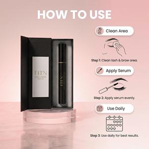 Sérum de croissance des cils et des sourcils, traitement naturel à l'huile de ricin pour des cils plus longs et plus épais, OEM ODM, étiquette privée, en vrac, FITN - Product Image 2