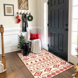 Morbido <span class=keywords><strong>tappeto</strong></span> in marocchino <span class=keywords><strong>rosso</strong></span> <span class=keywords><strong>e</strong></span> <span class=keywords><strong>bianco</strong></span> Boho lavabile in lavatrice <span class=keywords><strong>tappeto</strong></span> di natale per la camera dei bambini - Product Image 6