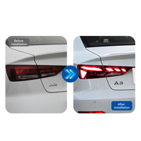 Feux arrière LED style RS Plug and Play pour Audi A3 8V 2013-2016, clignotants séquentiels, remplacement direct, installation facile.