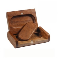 Clé USB en bois promotionnelle pas chère, de 1 Go à 128 Go, boîte en bois, clé USB, mémoire flash 2.0 3.0, clé USB en bois