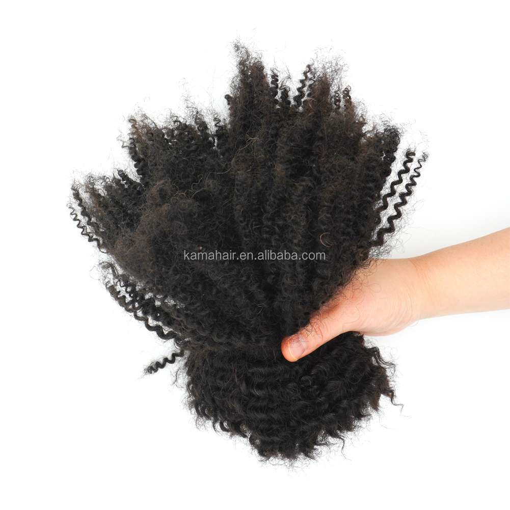 KAMA 100% Human Hair Braiding Bulk Hair Wholesale 4A 4b 4C Texture CAfro Kinky Bulk Hair for Locs Twists Braidins Detail Section 8