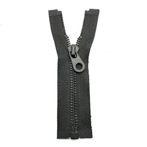 Aujourd'hui # 5 fermetures éclair métalliques noires à extrémité ouverte autobloquantes pour vêtements, sacs et textiles de maison - Product Image 4