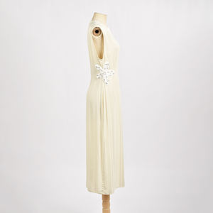 Robes sans manches en tissu naturel de qualité supérieure, motif floral élégant, 100% viscose, robe de fête - Product Image 2