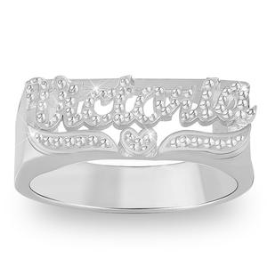 Dropshipping anello con nome personalizzato da donna oro placcato in acciaio inossidabile personalizzato con scritta stile Hip Hop accessorio moda - Product Image 5