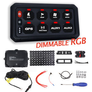 Panneau de commande <span class=keywords><strong>LED</strong></span> à distance 8 gangs pour camion SUV tout-terrain 12 V/24 V interrupteurs automatiques enfichables ou sans fil - Product Image 4