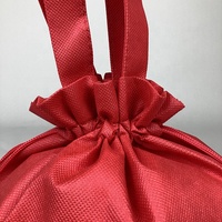 Sac fourre-tout en tissu de coton à cordon de serrage, sacs à main en toile rétro, avec poignée