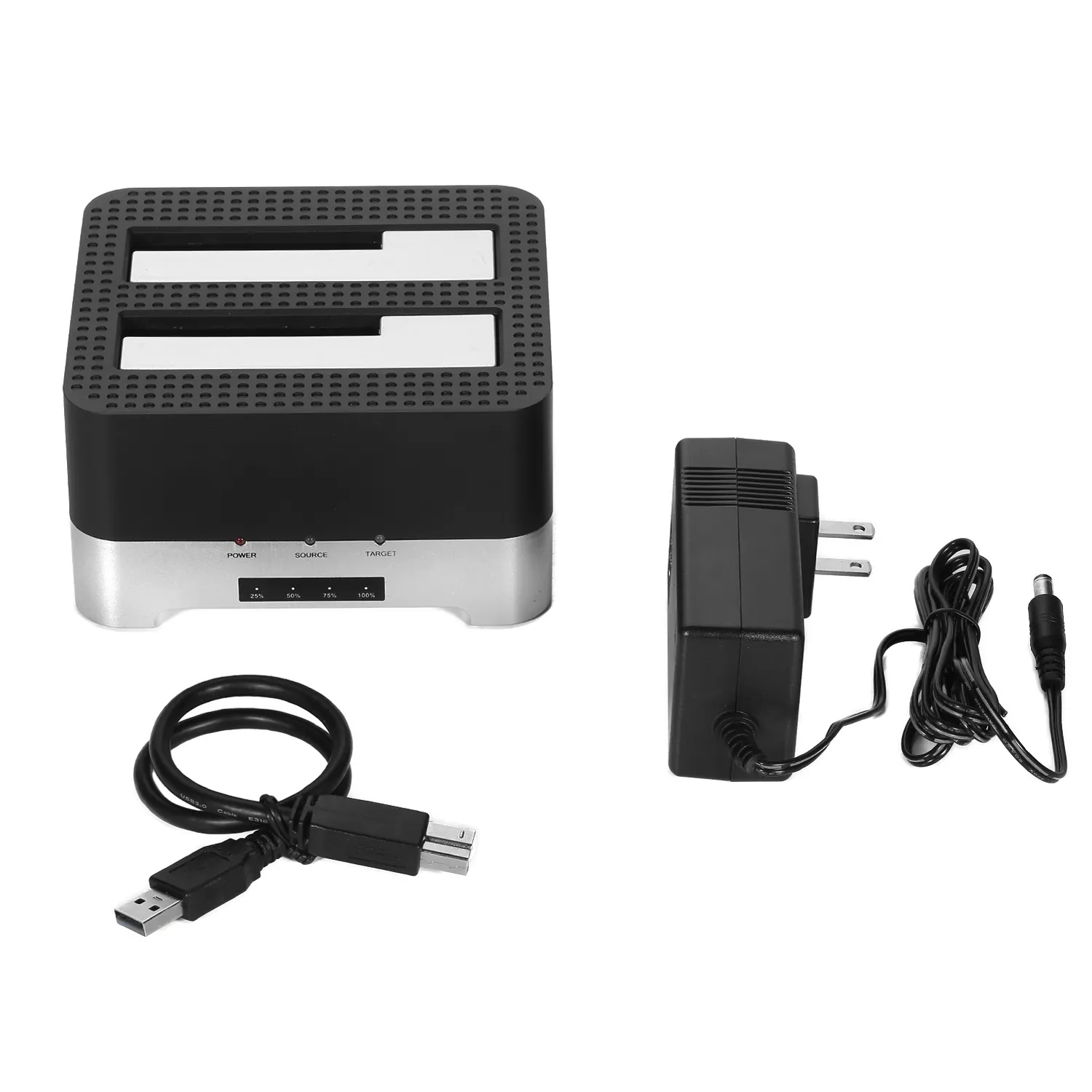 Dual Slots USB 2.0 to SATA IDE HDD Docking Station with Card Reader for 2.5 3.5 Inch IDE SATA Hard Drive