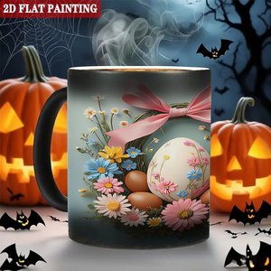Taza de Cerámica Blanca para Manualidades con Prensa de Calor, Negra Esmerilada de 11 oz, Taza que Cambia de Color - Product Image 6