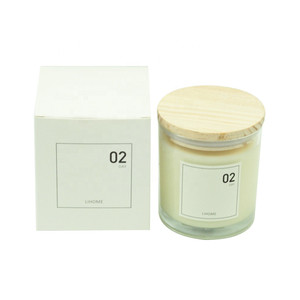 Hx-enlace aceptar logotipo personalizado venta al por <span class=keywords><strong>mayor</strong></span> hecho a mano de cera de soja tarro de cristal decoración del hogar <span class=keywords><strong>vela</strong></span> - Product Image 1