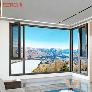 Finestre e Porte in Alluminio a Profilo Sottile Resistenti agli Uragani, Alta Resistenza agli Urti, Colore Nero, Vendita Calda negli USA - Product Image 1