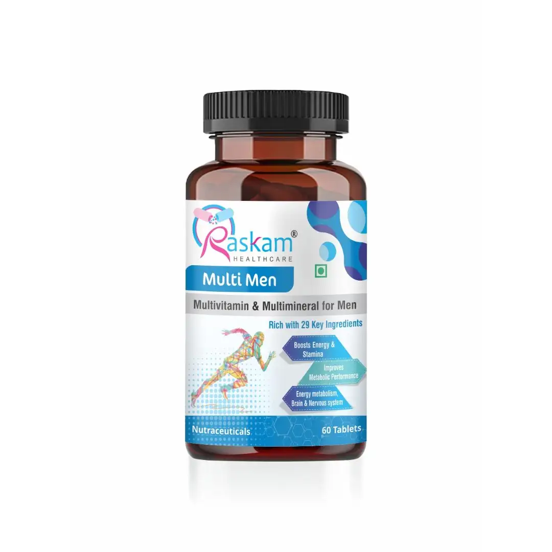 Label pribadi Vitamin dan suplemen MULTI Pria 60 tablet untuk meningkatkan energi dan Stamina untuk ekspor