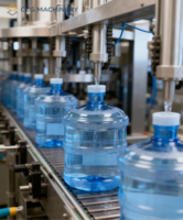Machine de remplissage de boissons en fûts plastiques QGF-150 de 5 gallons, 150-200 BPH, équipement d'embouteillage d'eau entièrement automatique avec pompe électrique