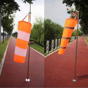 Rainbow 80CM Outdoor Windsock with Custom Logo for Airport & Beverage Industry Polyester Material Measurement Use - Product Image 3