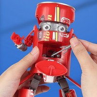 Figuras de Juguete Educativas de Plástico con Diseño Creativo de Robot Soda Deformable para Niños de 2 a 4 Años