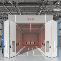 Cabine de peinture fermée certifiée CE avec ventilation complète, grande cabine pour la réparation automobile et la beauté des camions