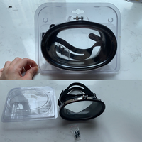Lunettes de pêcheur de masque de plongée en verre trempé rond à lentille unique haute définition pour la natation de plongée et les lunettes de pêche