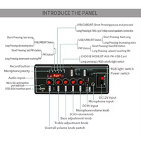 Haut-parleur haut-parleur BT décodage amplificateur de puissance carte intégrée 2x10W 7.4V microphone filaire sans fil éliminer le son d'origine