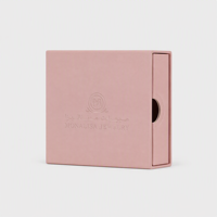 Boîte à tiroir rigide carrée rose personnalisée, logo gaufré mat, OEM, boîte d'emballage de luxe pour bijoux, bague, collier, bracelet