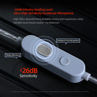 Nouveau câble de remplacement pour écouteurs KZ T8 intra-auriculaires, 3,5 mm, réglage électronique à 8 niveaux, double micro, audio HiFi, mise à niveau