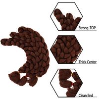 Échantillon Gratuit - Extensions de Cheveux Synthétiques Ombrés Extra Longs pour Tresses au Crochet Jumbo de 24 à 82 Pouces