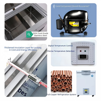 Congélateur à refroidissement direct ultra-basse température -80°C, Réfrigérateur à congélation rapide -60°C, Congélateur profond
