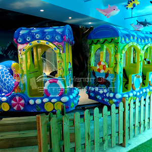 Hot Children Lunapark Tren eléctrico Paseo con batería Niños Ocean Themed Trackless Train 14 Asientos Paseos de entretenimiento para la venta - Product Image 6