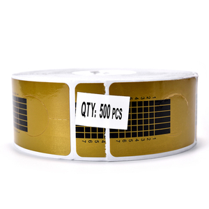 Lot de 500 autocollants dorés pour ongles, formes adhésives pour extension d'ongles en gel UV et acrylique, guide d'application pour salon de beauté - Product Image 5