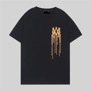 Nuova T-Shirt da uomo estiva a maniche corte in cotone 100% <span class=keywords><strong>tinta</strong></span> <span class=keywords><strong>unita</strong></span> da uomo di marca T-Shirt firmata - Product Image 3