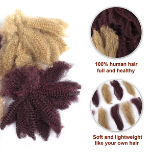 Extensiones de Cabello Trenzado Locs Crochet, Cabello Humano Virgen 100% Natural Sin Procesar, Cabello Humano Afro Rizado 4C para Mujeres - Product Image 3