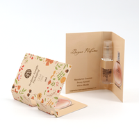 Cartes de testeur de parfum de pulvérisation de 2ml imprimées de logo de marques personnalisées à bas quantité minimale de commande Mini carte d'échantillon de parfum