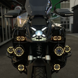 Phare de moto LED ultra lumineux Jpad IPX8 étanche blanc/jaune bicolore, faisceau haut/bas, stroboscope, lumière tout-terrain - Product Image 2