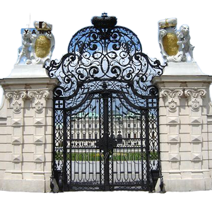 Portail battant moderne et contemporain en fer forgé pour villas extérieures avec garantie d'un an, utilisation durable, revêtement poudré - Product Image 1